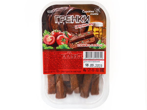 Сурские гренки Томат спайси (100 гр) в Воткинске
