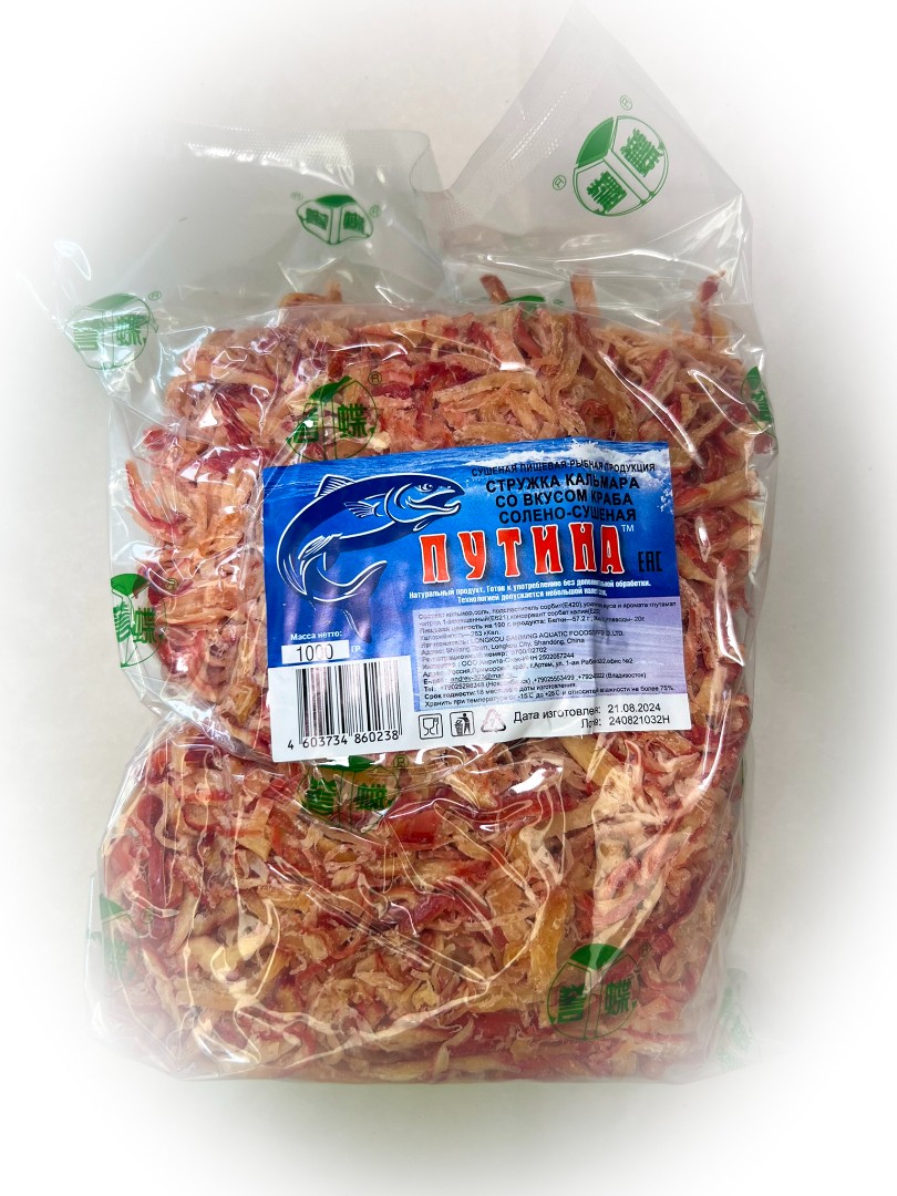 Кальмар стружка со вкусом краба "Розовая" (ПУТИНА) в Воткинске
