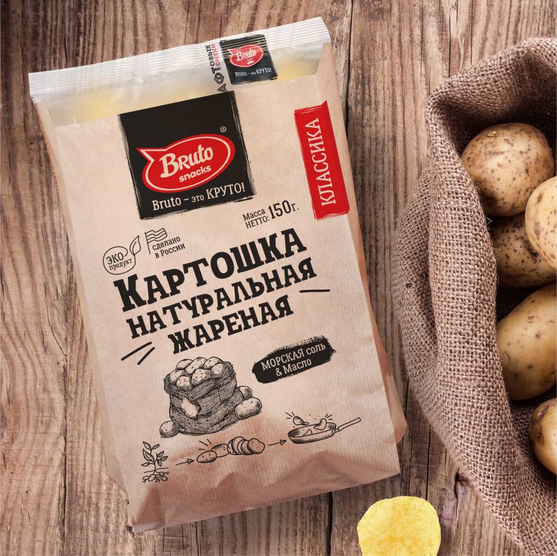 Картофель «Бруто» с солью 130 гр. в Воткинске
